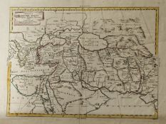 Alte Topgrafische Ansicht mit Darstellung des Reichs Alexander des Großen