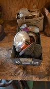 2 boxes of various car components including light fittings
