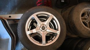 4 ace alloy wheels and tires 195/60R15, good tread