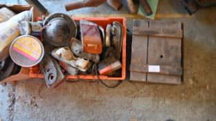 3 boxes of various car parts including lights, brakes etc