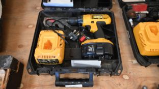 Dewalt cordless drill with 18 volt battery and charger