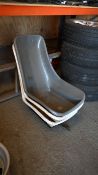 3 fibre glass bucket seats