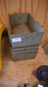 5 metal storage bins