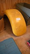 Pair of yellow mud guards (fibre glass)
