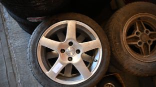 Kahn alloy wheels x 4 and tires 195/45R15  15 inch 5 spoke alloys 4 inch pcd