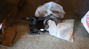 Various parts to include bottle jack, car pedal