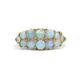 Fingerschmuck: Viktorianischer Boat-Ring mit australischen Opalen - Bild 1 aus 3