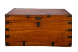 An Anglo-Indian camphorwood trunk,
