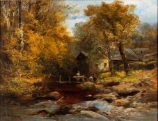 William Widgery (British, 1826-1893) - Lydford Mill - Oil on board - 33 x 43.
