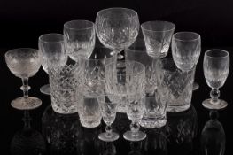 A part suite of Waterford Colleen glassware, comprising;- eight wine glasses,