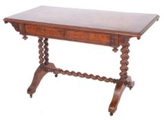 A Victorian walnut library table,