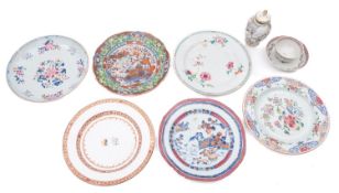 A mixed lot of Chinese famille rose and similar wares,