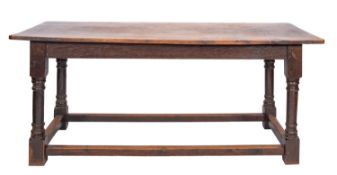 An oak refectory table,
