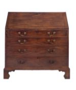 A George III mahogany bureau,
