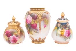 A Royal Worcester porcelain vase,