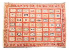 An unusual Soumac part woven rug,