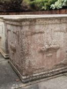 A set of four stone composition garden planters, almost certainly by Haddonstone,