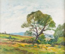 Marin Genoud (French, 1893-1966) - Sunlit landscape - Oil on board - 44.5 x 53.