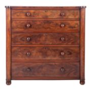 A 19th Century Scottish mahogany rectangular chest,