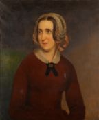 British School, mid-19th Century - Portrait of Maria Brown (wife of William Brown),
