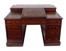A Regency mahogany partners' desk,