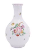 A Champion's Bristol guglet painted with flower sprays and sprigs, X6 mark, circa 1775,
