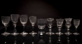 A mixed group of glasses,