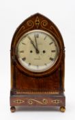 John Peterkin, London a mahogany brass inlaid Regency bracket clock