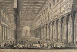 Giovanni Battista Piranesi (Italian, 1720-1778) - Spaccato interno della Basilica S.