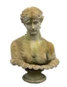 A stone composition bust of Clytie, cast after the Antique, probably by Haddonstone,