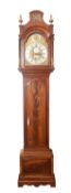 James Greene, London a mahogany pagoda top longcase clock having an eight-day duration,