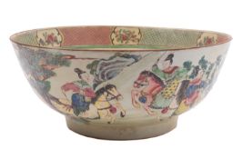 A Chinese 'Yang Family' famille rose punch bowl,
