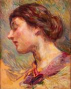 Follower of the Bloomsbury Group (early 20th Century) - Two head and shoulder female portraits,