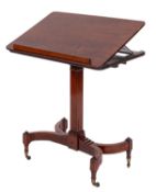 A Regency mahogany reading table,