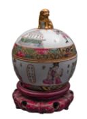 A Continental 'Wu Shuang Pu' bowl and cover in Chinese style,