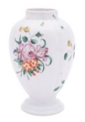 A Champion's Bristol tea canister of lobed baluster form with stepped base,
