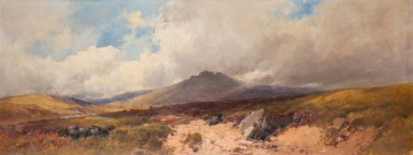 Frederick John Widgery (British, 1861-1942) - Oil on canvas - Panoramic view of Dartmoor - 36.