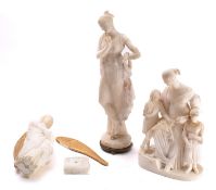 Three Italian sculpted alabaster figural models,
