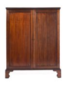 A mahogany housekeeper's cabinet in George III style,