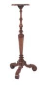 A walnut candle stand in the William and Mary manner,