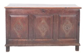 An oak coffer,