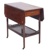 An Edwardian mahogany and line inlaid Pembroke table,
