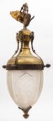 A cut glass and gilt metal mounted ceiling lantern, in Louis XVI taste,