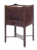 A late George III mahogany tray-topped night stand,