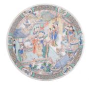 A Chinese famille verte charger,