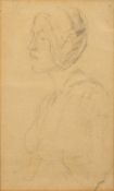 Attributed to Arthur Ambrose McEvoy ARA (1878-1927) - Female portrait and nude studies - Two pencil