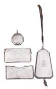 A mixed group of silver and silver plate
