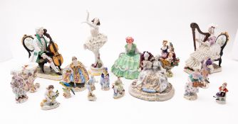 A group of primarily Continental porcela