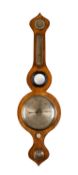 An oak five-dial wheel barometer the eig