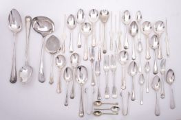 A mixed group of silver plated flatware
